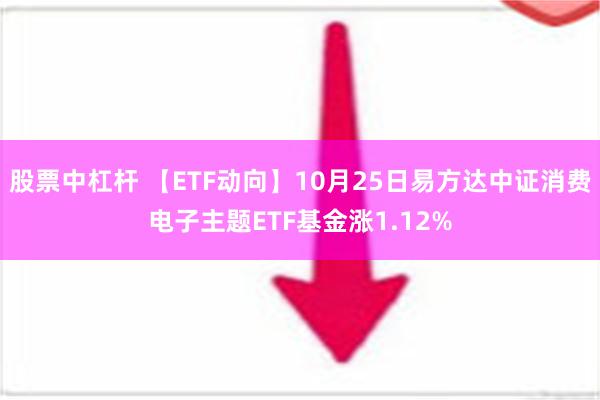 股票中杠杆 【ETF动向】10月25日易方达中证消费电子主题ETF基金涨1.12%