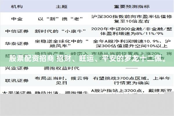 股票配资招商 招财、旺运、平安的罗龙十二佩。